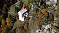 Johanneskirche (Oberfalkenstein), Drohnenaufnahme in etwa aus Südosten