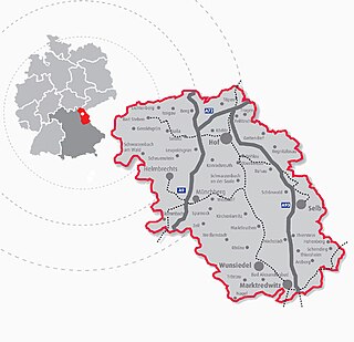 Karte von Hochfranken und Lage in Deutschland
