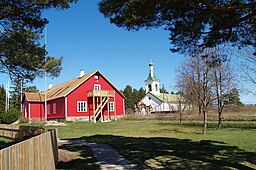 Kynö museum och Kynö kyrka.