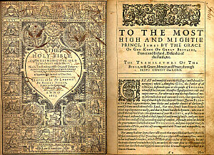 Titlepage and dedication from a 1612-1613 King...