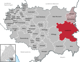 Kaart van Leutkirch im Allgäu