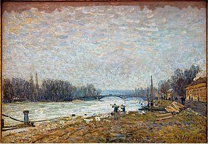 Après la débâcle, la Seine au pont de Suresnes par Alfred Sisley, 1880, Palais des Beaux-Arts de Lille.