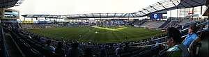 Sporting Kansas City played the New England Revolution at Children's Mercy Park. Livestrong Sporting Park - Kansas City (7298623286).jpg