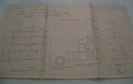 Plan de la maison Bié avant sa rénovation en bureau de la sécurité sociale