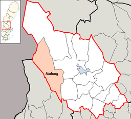 Kort over Malung-Sälen kommun i Sverige