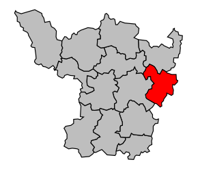 Kanton na mapě arrondissementu Charolles