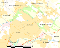 Kart over Saint-Jean (Haute-Garonne)