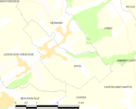 Mapa obce Offin