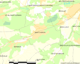 Mapa obce Saint-Chéron