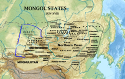 Letak Moghulistan (Kekhanan Chagatai Timur)