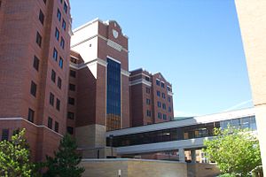 Morrison Hall is connected to Koch Commons with a skyway. Morrison Hall (Minnesota).JPG