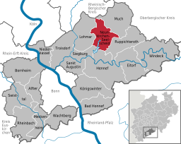 Läget för Neunkirchen-Seelscheid i Rhein-Sieg-Kreis