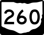 State Route 260 marker