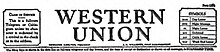 The top of a Western Union telegram.