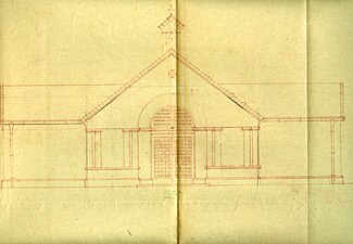 Bauzeichnung des Ist-Bestands der ehemaligen Friedhofskapelle (um 1947)