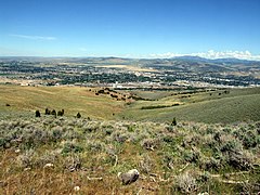 Pocatello vue depuis la Howard Moutain.