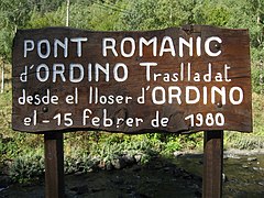 Pancarte rappelant le déplacement du pont