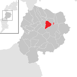 Poloha obce Raiding v okrese Oberpullendorf (klikacia mapa)