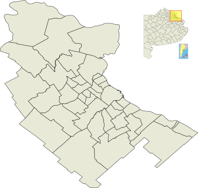 Location map Región Metropolitana de Buenos Aires