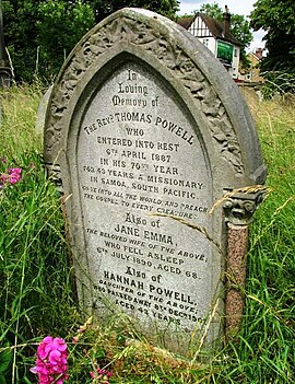 Grave of the Rev. Thomas Powell