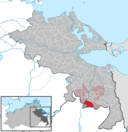 Läget för kommunen Rollwitz i Landkreis Vorpommern-Greifswald