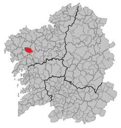 Location of A Baña within گالیسیا