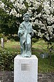 Bronze replica van het Erasmus beeld van de achtersteven van het galjoen De Liefde