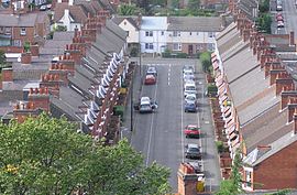 Edwardian Architecture on Victorian Edwardian Terraced Houses In Loughborough   England