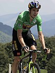Wout van Aert i Maillot vert vid Tour de France 2022.