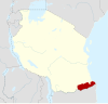 Mapa umístění Tanzanie Mtwara.svg