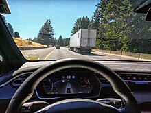 Tesla Autopilot is classified as an SAE Level 2 system. Tesla Autopilot Engaged in Model X.jpg