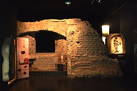 Ancien hypocauste des thermes du Nord, conservées dans le musée.