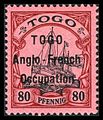Stamp of German Togo overprinted by the British occupation forces.
