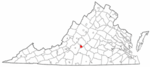 State map highlighting City of Lynchburg