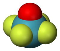 Space-filling model of xenon oxytetrafluoride