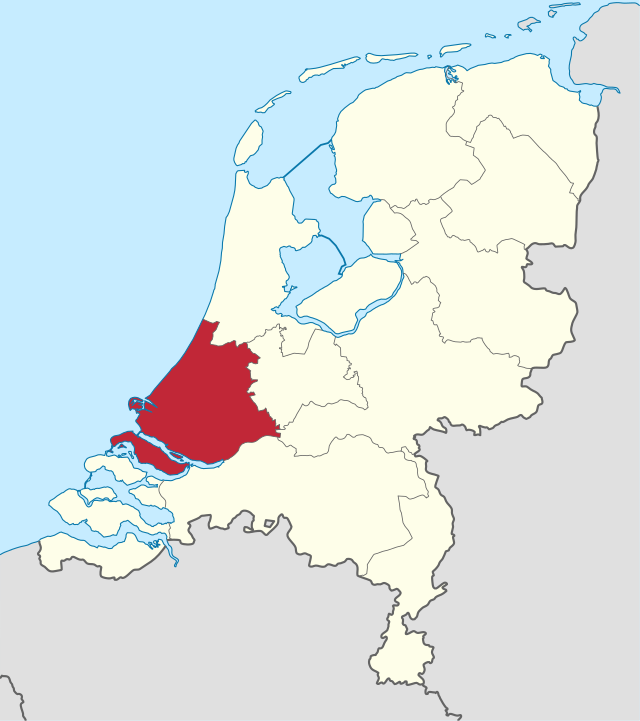 南荷蘭省的位置