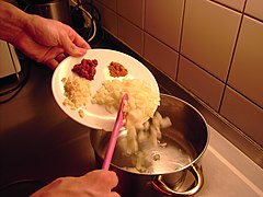 1. sweating the onions and the garlic