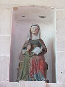 Ste Anne en bois peint du XVIe siècle.