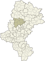 Localização do Condado de Tarnowskie Góry na Silésia.