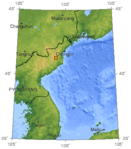 Graphic from the United States Geological Survey showing the location of seismic activity at the time of the test