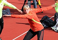 Nadine Müller, 2011 Vizeweltmeisterin, errang die Silbermedaille