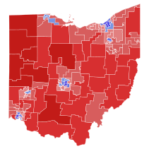 State House district results 2022 Ohio United States Gubernatorial election by State House District.svg