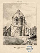 L'ancienne église d'Aizy en 1181 par Amédée Piette (1808-1883).