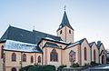 Katholische Kirche St. Martin mit Ummauerung und Treppenanlage