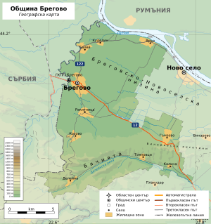 Община Брегово на карте