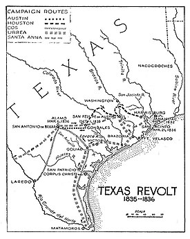 The campaigns of the Texian Army during the Texas Revolution Campaigns of the Texas Revolution.jpg