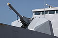 100mm kanón Modelu 100TR fregaty třídy La Fayette instalovaný ve stealth věži