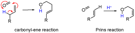 羰基-ene反應與Prins反應