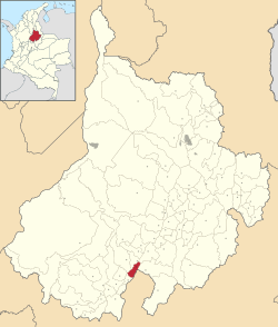 Location of the municipality and town of San Benito, Santander in the Santander Department of Colombia.