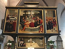 Lucas Cranach the Elder's Lutheran Wittenberg Altarpiece, 1547 Cranach Reformationsaltar.jpg